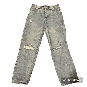 BLANKNYC The Madison Crop Denim Ripped High-Rise Crop Jeans Blue Size 27